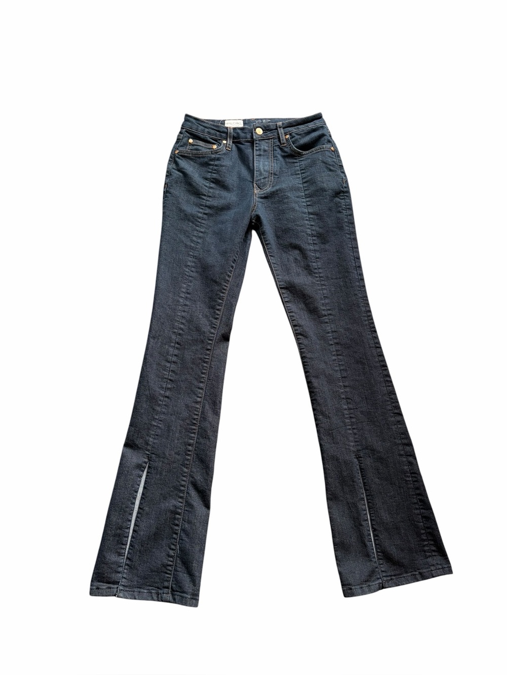 Pilcro x Anthropologie Front Seam Dark Wash Flare Jeans Size 25